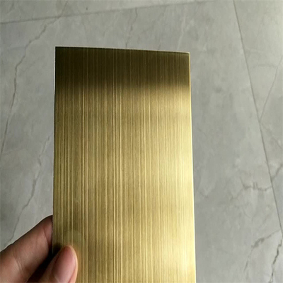 EN Ss304 컬러 스테인리스 스틸 시트 금속 헤어 라인 0.8mm 냉불 1000*2000mm