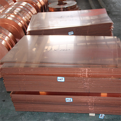 Tu1 Tu2 구리판 0.5mm 0.6mm 두께 10-1220mm 너비 Astm 표준